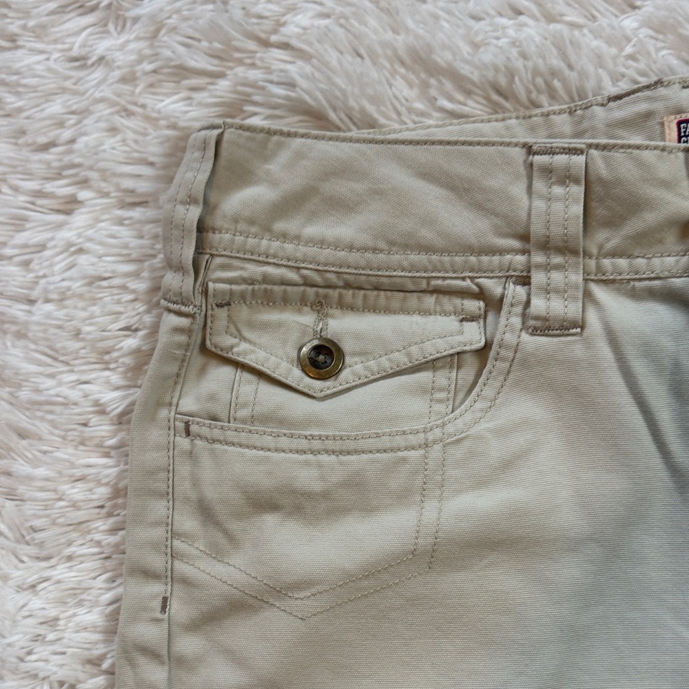 Vintage Faded Glory 100% Cotton Khaki Walking/Bermuda Shorts Button Pockets - Picture 8 of 12